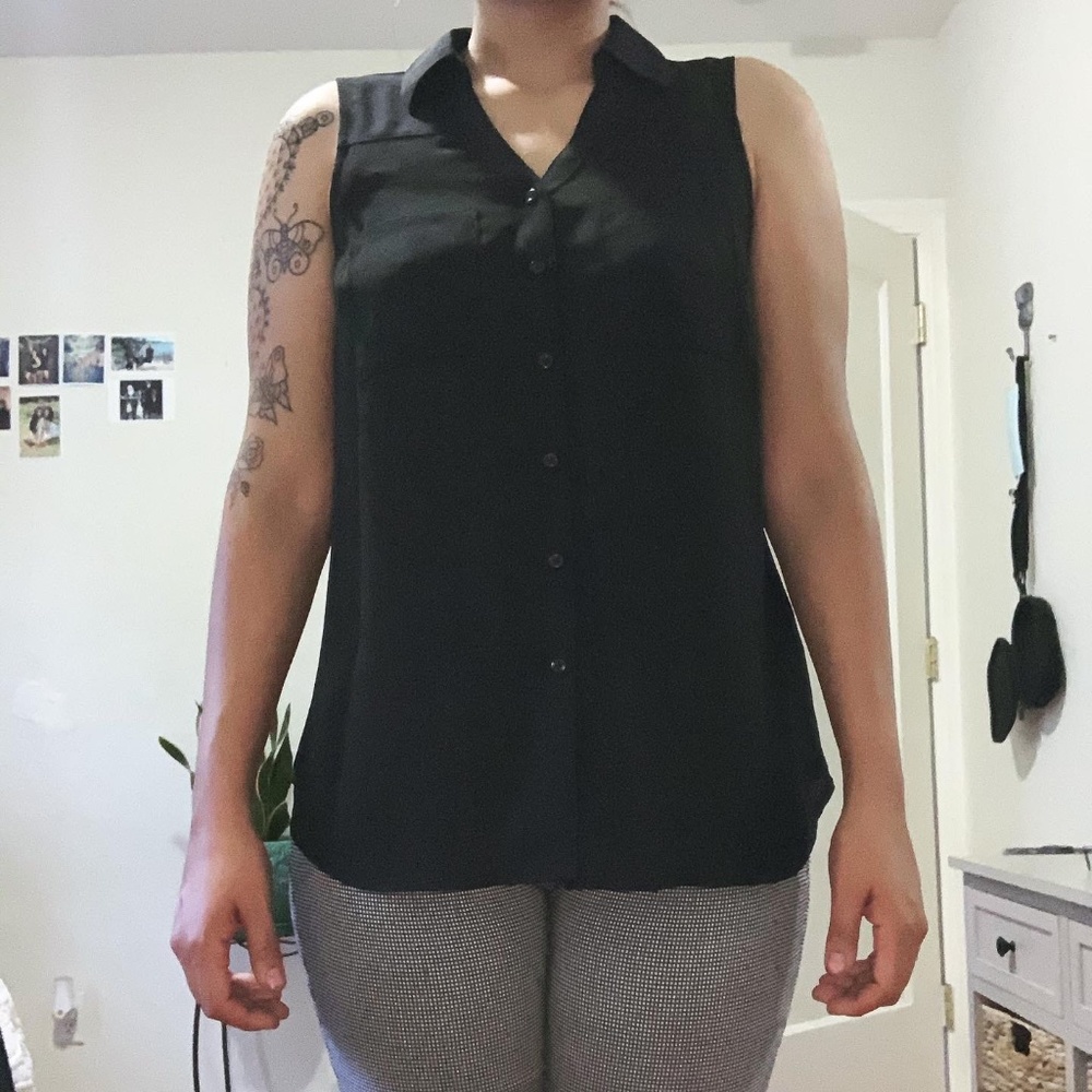 Sheer black top